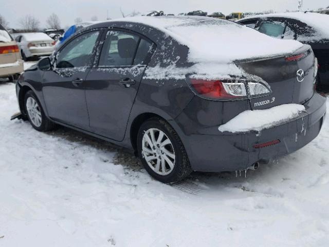 JM1BL1V71C1610063 - 2012 MAZDA 3 I GRAY photo 3