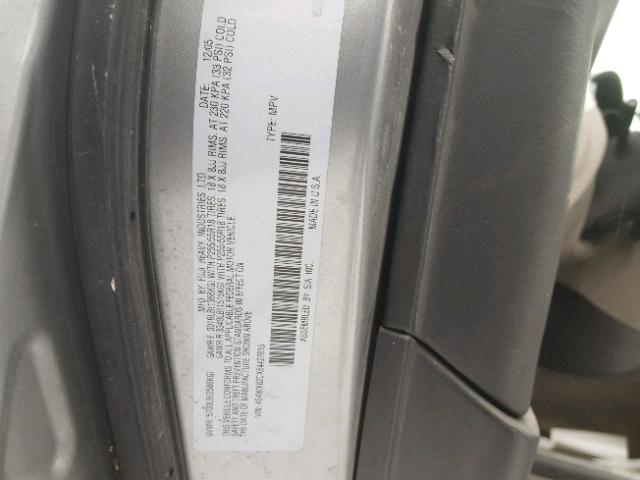 4S4WX82CX64427615 - 2006 SUBARU B9 TRIBECA GRAY photo 10