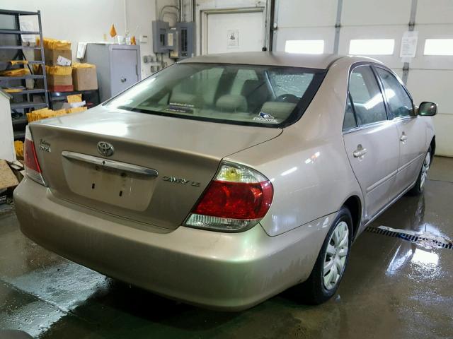 4T1BE30K05U081610 - 2005 TOYOTA CAMRY LE GOLD photo 4