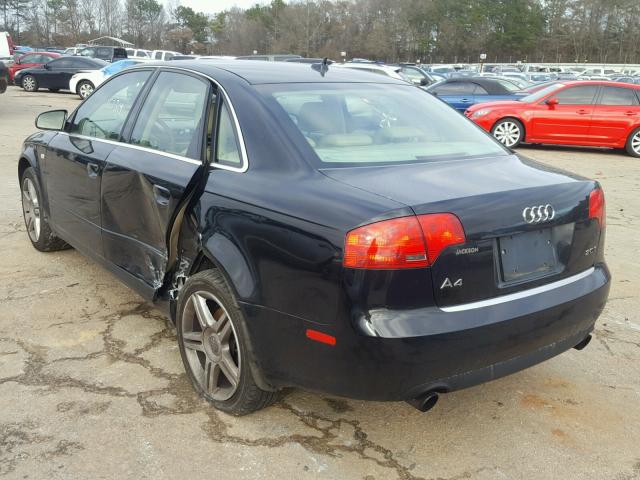 WAUAF78E67A111360 - 2007 AUDI A4 2 BLACK photo 3