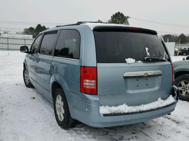 2A8HR54P38R648391 - 2008 CHRYSLER TOWN & COU BLUE photo 3