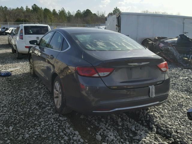 1C3CCCAB1FN598430 - 2015 CHRYSLER 200 LIMITE GRAY photo 3