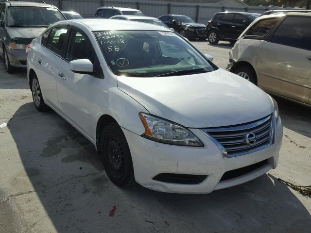 3N1AB7AP4EL616347 - 2014 NISSAN SENTRA S WHITE photo 1