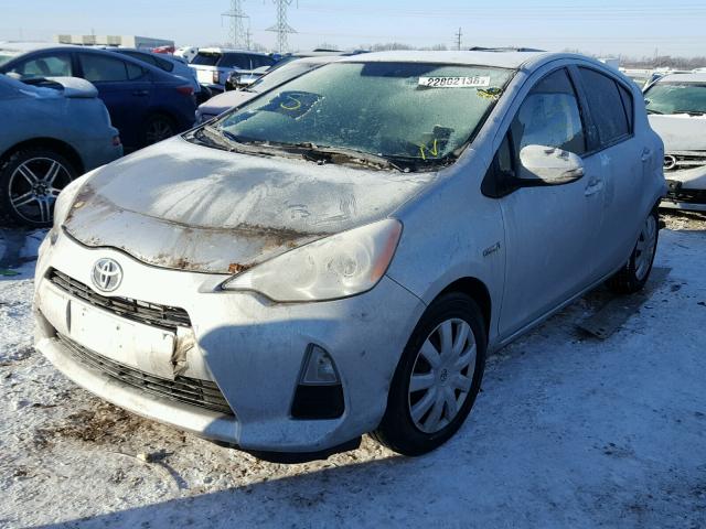 JTDKDTB31C1022738 - 2012 TOYOTA PRIUS C SILVER photo 2