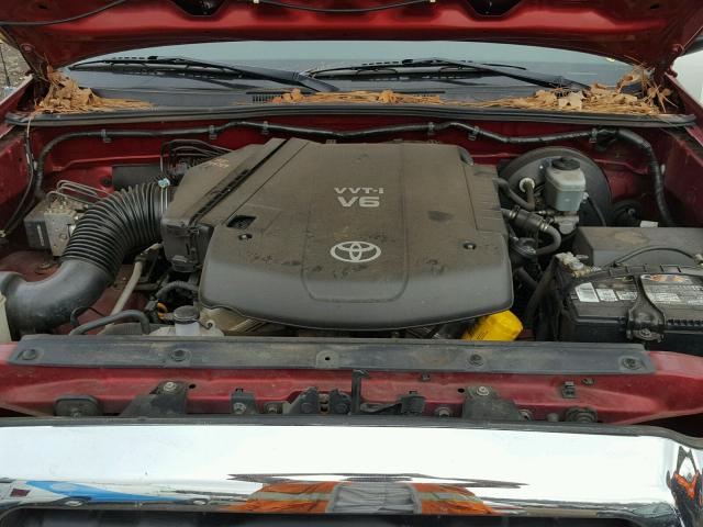 3TMJU62N46M008774 - 2006 TOYOTA TACOMA DOU RED photo 7