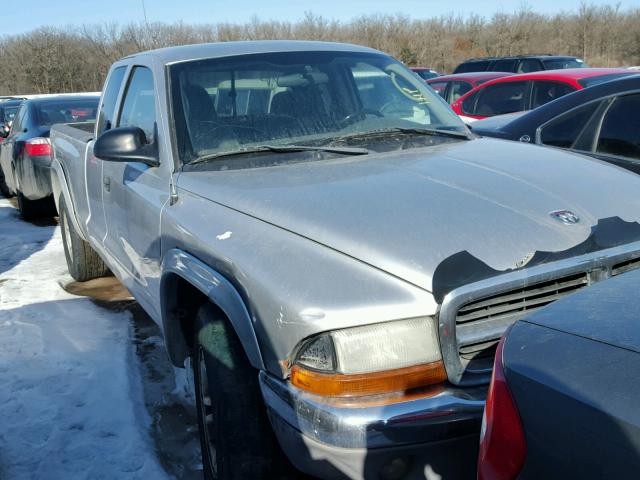 1D7HL42X63S195189 - 2003 DODGE DAKOTA SLT SILVER photo 1