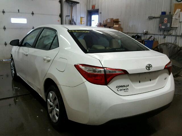 5YFBURHE0GP498816 - 2016 TOYOTA COROLLA L WHITE photo 3