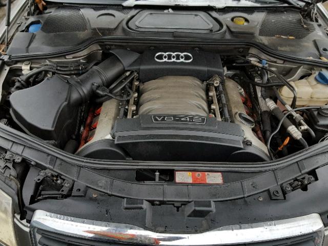 WAULL44E45N013293 - 2005 AUDI A8 4.2 QUA GRAY photo 7