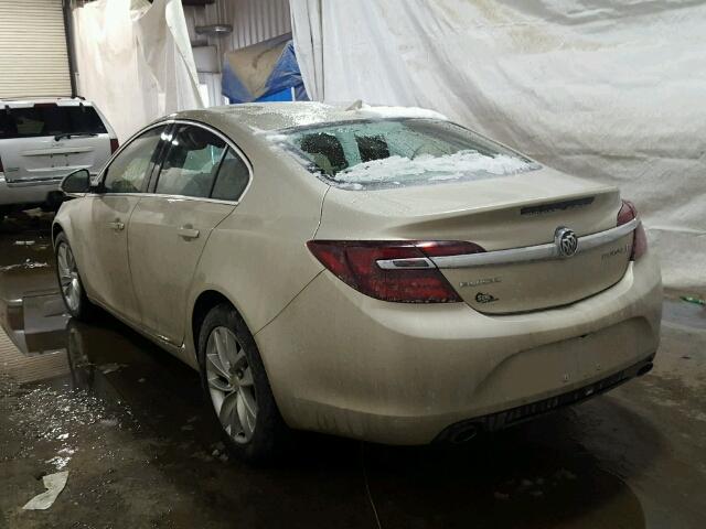 2G4GK5EX4E9300564 - 2014 BUICK REGAL GOLD photo 3