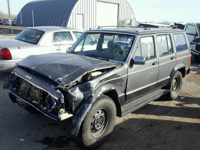 1J4FJ58L7LL198379 - 1990 JEEP CHEROKEE SILVER photo 2