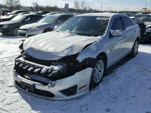 3FAHP0CG7BR140367 - 2011 FORD FUSION SEL SILVER photo 2