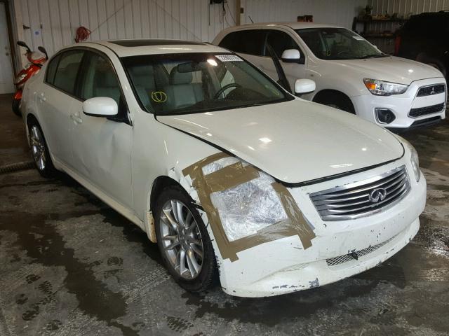 JNKBV61E48M215844 - 2008 INFINITI G35 WHITE photo 1