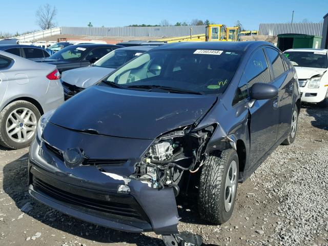 JTDKN3DU8D5652558 - 2013 TOYOTA PRIUS GRAY photo 2