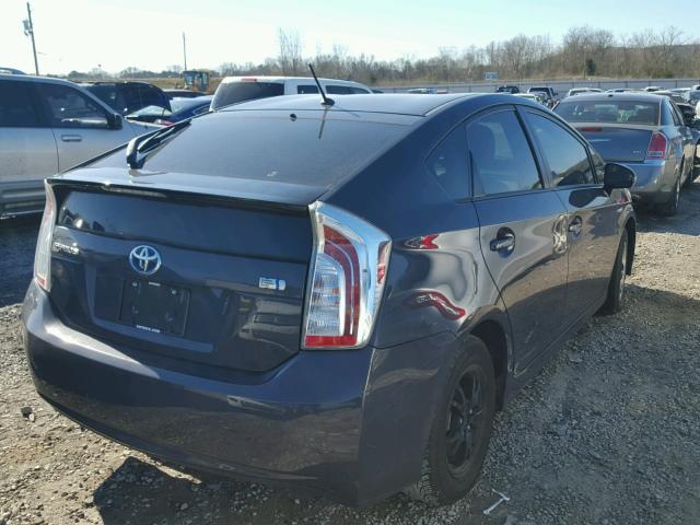 JTDKN3DU8D5652558 - 2013 TOYOTA PRIUS GRAY photo 4