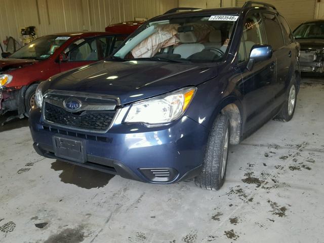 JF2SJAEC6EH523340 - 2014 SUBARU FORESTER 2 BLUE photo 2