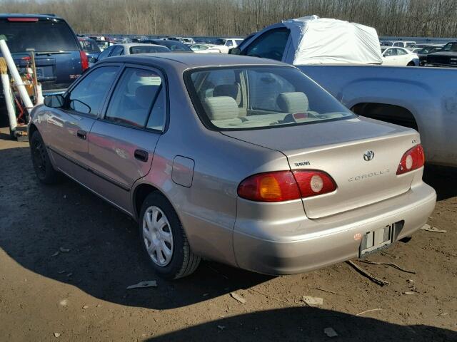 2T1BR12E11C497032 - 2001 TOYOTA COROLLA TAN photo 3