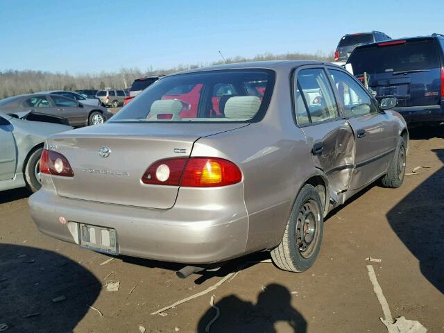 2T1BR12E11C497032 - 2001 TOYOTA COROLLA TAN photo 4