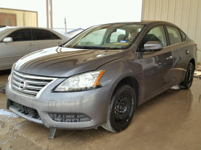 3N1AB7AP9FY341921 - 2015 NISSAN SENTRA S GRAY photo 2