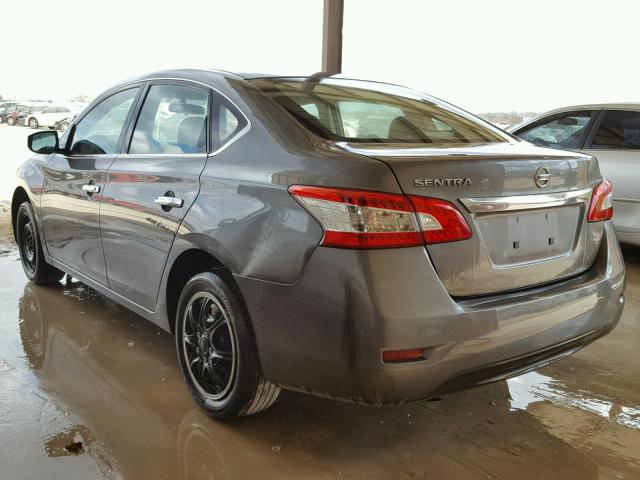 3N1AB7AP9FY341921 - 2015 NISSAN SENTRA S GRAY photo 3