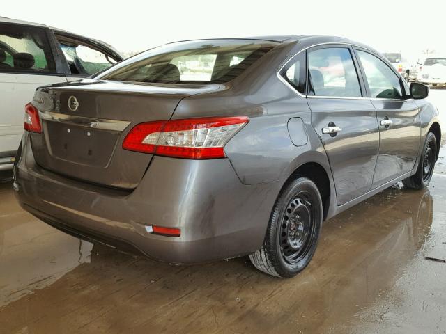 3N1AB7AP9FY341921 - 2015 NISSAN SENTRA S GRAY photo 4