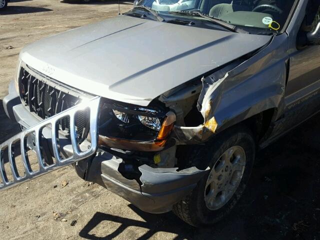 1J4GW48S01C673021 - 2000 JEEP CHEROKEE GRAY photo 9