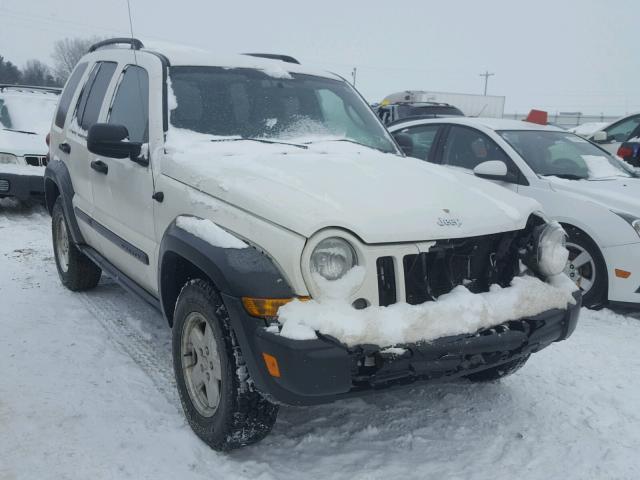 1J4GL48K37W657458 - 2007 JEEP LIBERTY SP WHITE photo 1