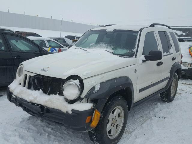 1J4GL48K37W657458 - 2007 JEEP LIBERTY SP WHITE photo 2