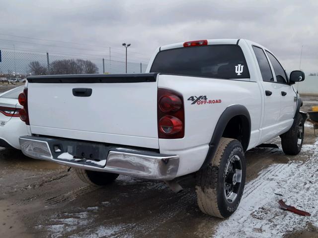 3D7KS28D27G817732 - 2007 DODGE RAM 2500 S WHITE photo 4