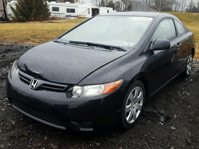 2HGFG12676H560424 - 2006 HONDA CIVIC LX BLACK photo 2