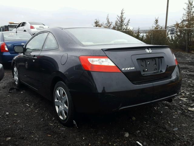 2HGFG12676H560424 - 2006 HONDA CIVIC LX BLACK photo 3