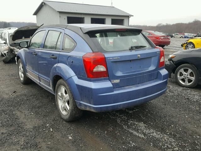 1B3HB48B47D152183 - 2007 DODGE CALIBER SX BLUE photo 3