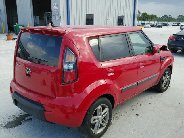 KNDJT2A22A7053069 - 2010 KIA SOUL + RED photo 4