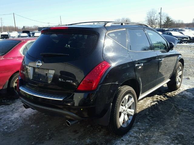 JN8AZ08WX7W659041 - 2007 NISSAN MURANO SL BLACK photo 4