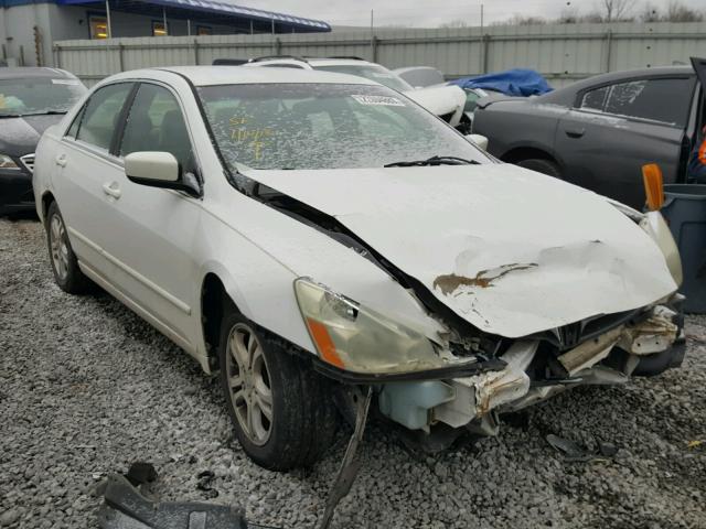 1HGCM56367A000915 - 2007 HONDA ACCORD SE WHITE photo 1