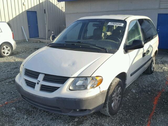 1D4GP25B05B351358 - 2005 DODGE CARAVAN SE WHITE photo 2