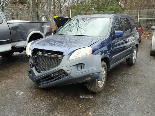 SHSRD78805U302095 - 2005 HONDA CR-V EX BLUE photo 2