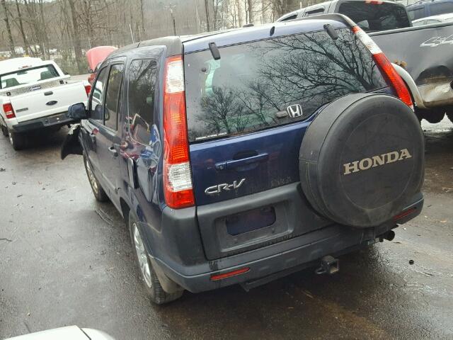 SHSRD78805U302095 - 2005 HONDA CR-V EX BLUE photo 3