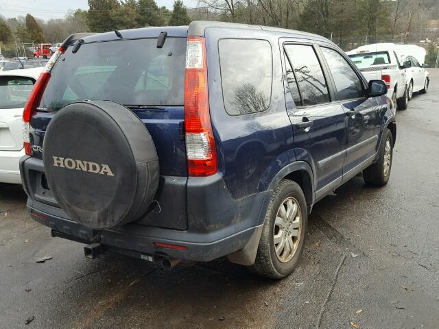 SHSRD78805U302095 - 2005 HONDA CR-V EX BLUE photo 4