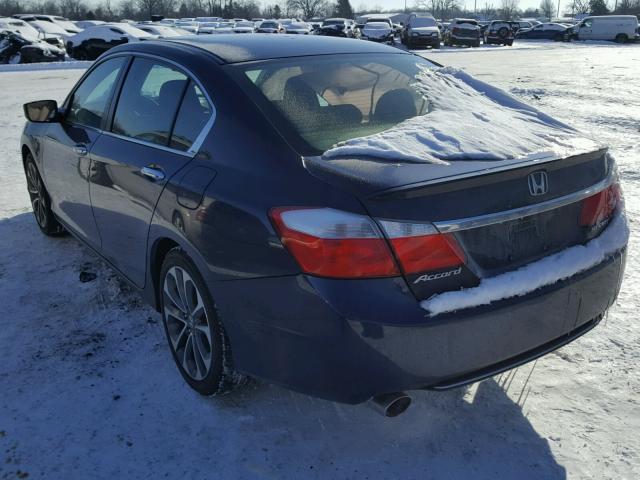 1HGCR2F59EA093976 - 2014 HONDA ACCORD SPO BLUE photo 3