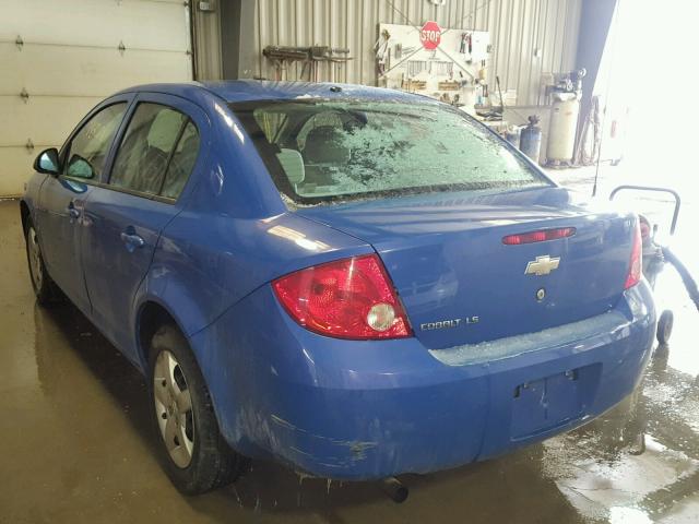 1G1AK58F887162054 - 2008 CHEVROLET COBALT LS BLUE photo 3