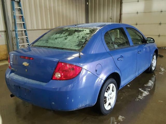 1G1AK58F887162054 - 2008 CHEVROLET COBALT LS BLUE photo 4