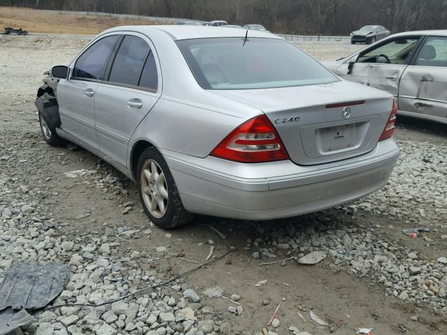 WDBRF61J21F111193 - 2001 MERCEDES-BENZ C 240 GRAY photo 3