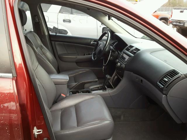 1HGCM56875A017926 - 2005 HONDA ACCORD EX RED photo 5