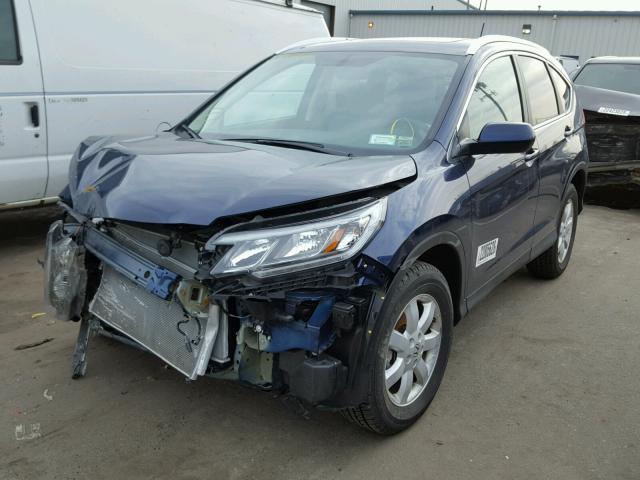 2HKRM4H72FH689457 - 2015 HONDA CR-V EXL BLUE photo 2