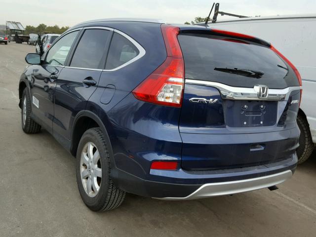 2HKRM4H72FH689457 - 2015 HONDA CR-V EXL BLUE photo 3