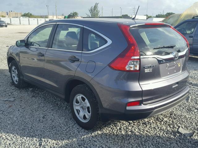 2HKRM3H31GH532897 - 2016 HONDA CR-V LX GRAY photo 3