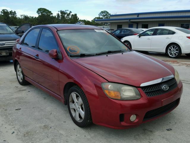 KNAFE121085014872 - 2008 KIA SPECTRA EX RED photo 1