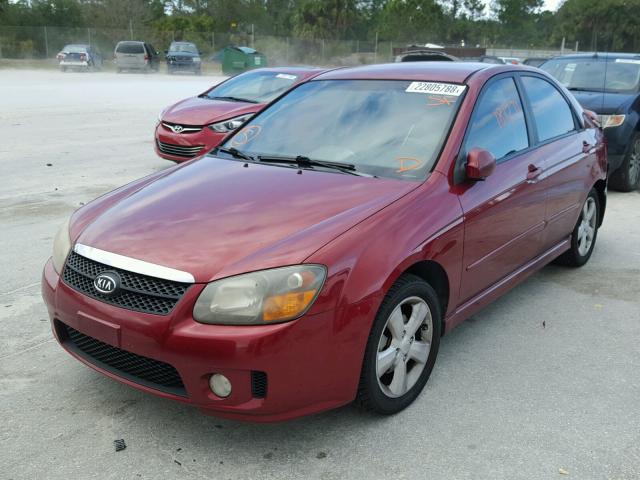 KNAFE121085014872 - 2008 KIA SPECTRA EX RED photo 2