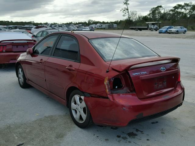 KNAFE121085014872 - 2008 KIA SPECTRA EX RED photo 3