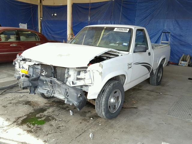 1B7FL26G1SW914906 - 1995 DODGE DAKOTA WHITE photo 2